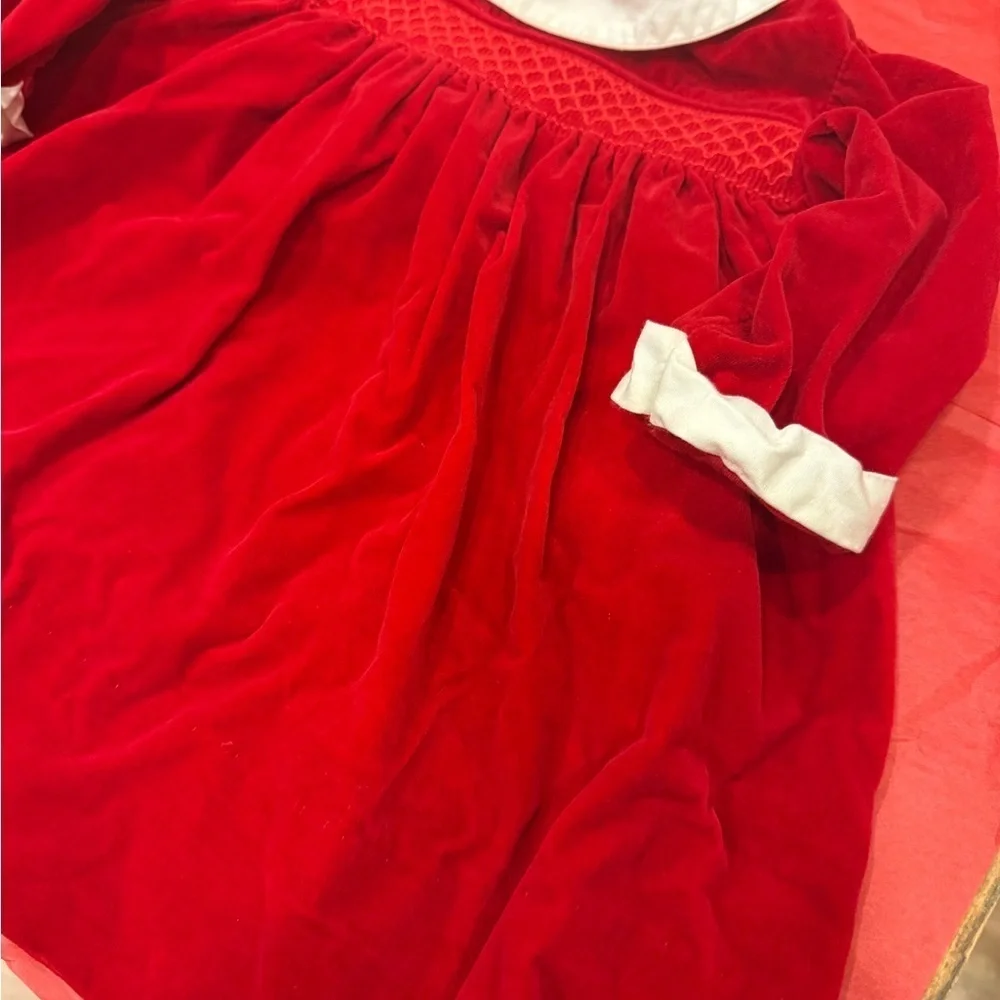 Nannette Red & White Holiday Baby Girl 18 month Dress Vintage Christmas Outfit